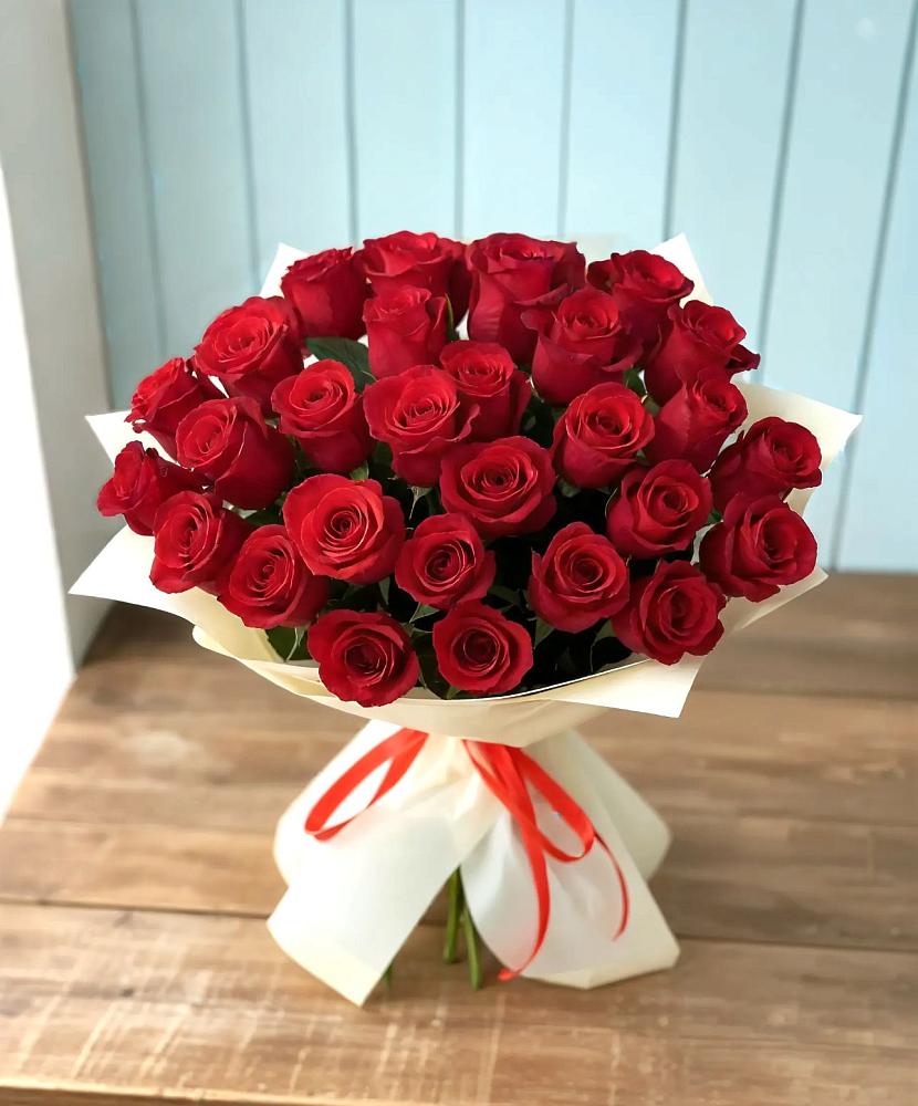 Букет 29 Красных роз в Новофедоровке