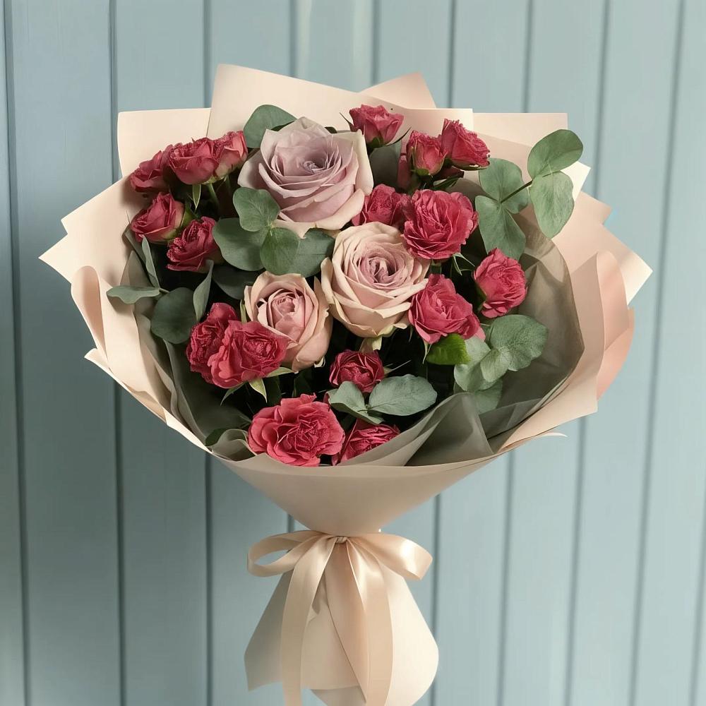 Букет цветов из: Гвоздики и Розы в Новофедоровке