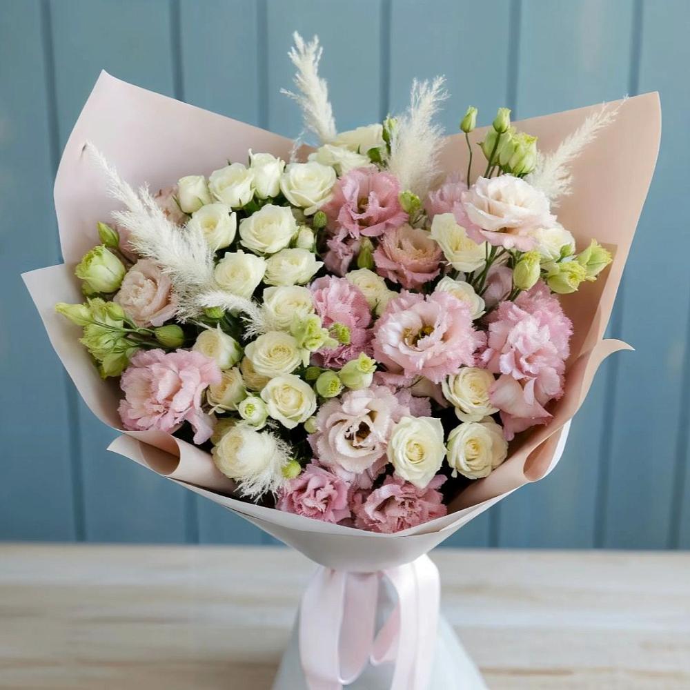 Букет цветов из: Альстромерии и Розы в Новофедоровке