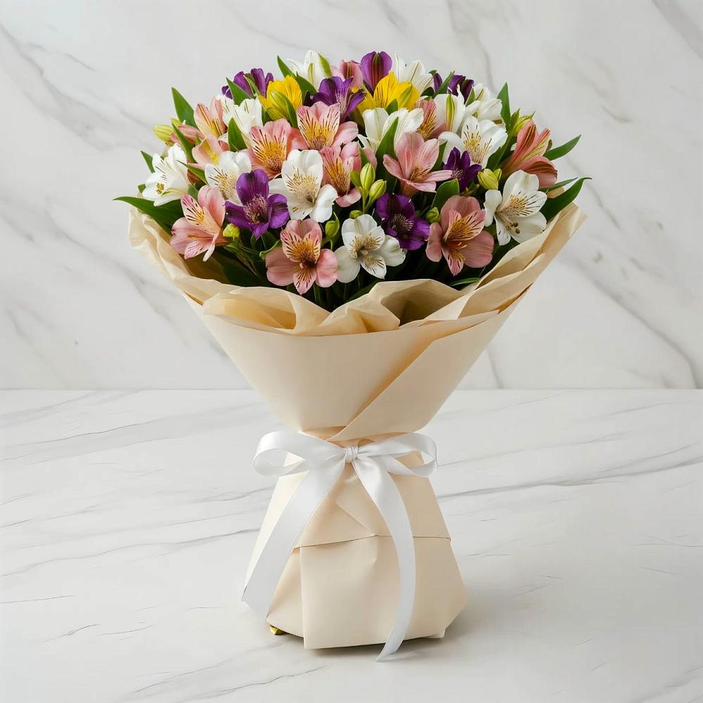 Букет цветов из: Альстромерии в Новофедоровке