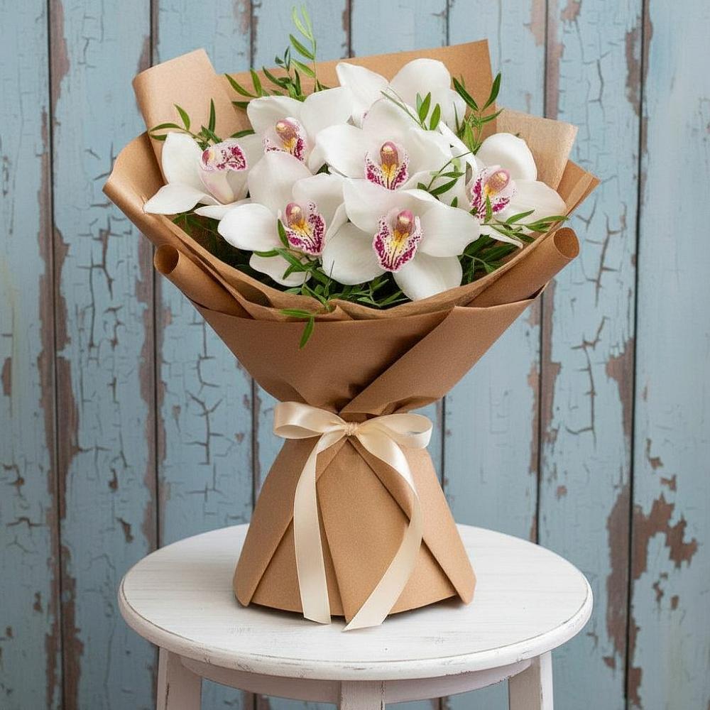 Букет цветов из: Орхидеи и Розы в Новофедоровке