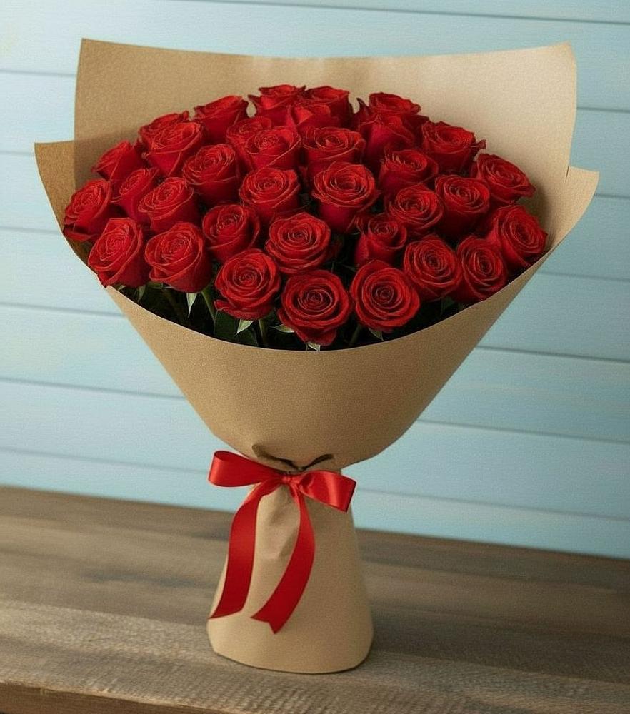 Букет Красные розы Милано в Новофедоровке