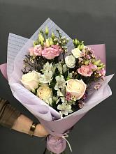 Букет цветов из:  Альстромерии, Розы и Лизиантусы #REPLACE_PRED# Новофедоровке
