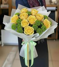 Букет цветов из:  Хризантемы и Розы в Новофедоровке
