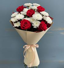 Букет цветов из:  Розы и Хризантемы в Новофедоровке