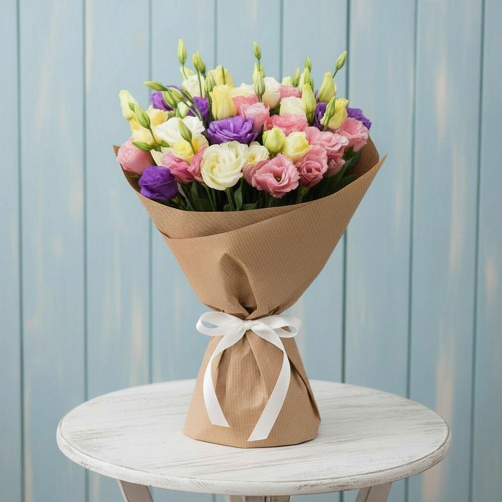 Букет цветов из: Лизиантусы в Новофедоровке