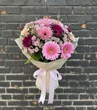 Букет цветов из:  Герберы и Хризантемы в Новофедоровке