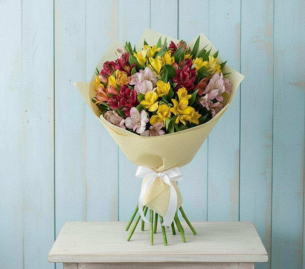 Букет цветов из: Альстромерии в Новофедоровке