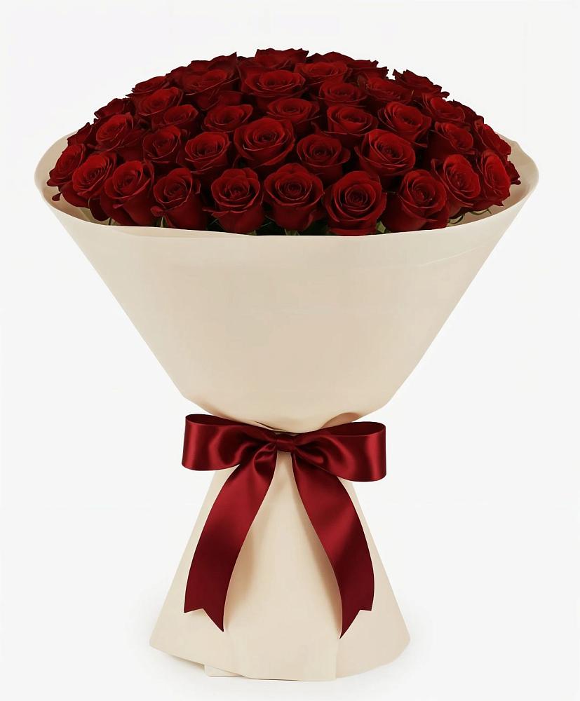 Букет 101 Бордовая роза Блэк Бакарра в Новофедоровке