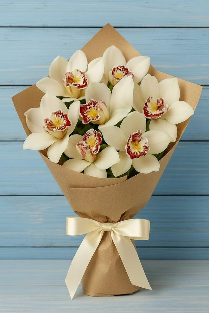 Букет цветов из: Орхидеи и Розы в Новофедоровке