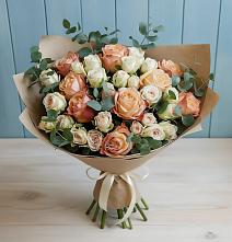 Букет цветов из:  Альстромерии и Розы в Новофедоровке